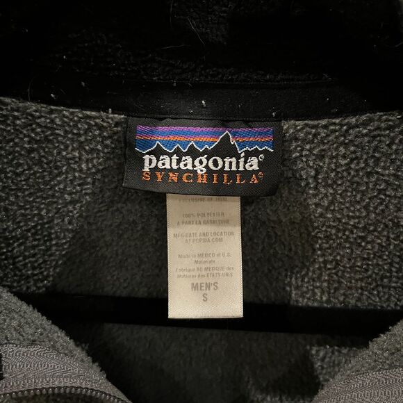 Patagonia Synchilla Half Zip Fleece Pullover Jacket Gray Outdoor Mens Small - Picture 2 of 7